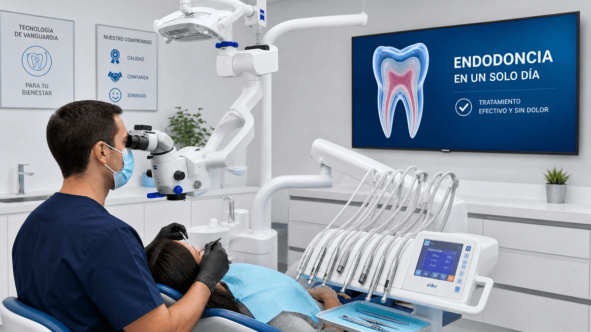 Endodoncia en sesión única con tecnología moderna